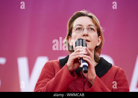 Les dirigeants du SPD à la campagne électorale à Potsdam Banque D'Images