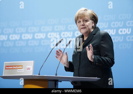 La CDU de Merkel et discuté du contrat de coalition à Berlin Banque D'Images