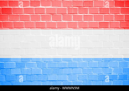 Peint sur un drapeau peut être utilisé comme brickwall background Banque D'Images