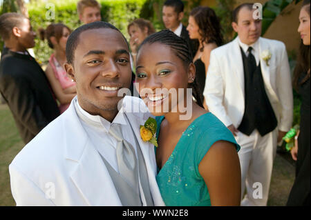 Teenage Couple at School Social Banque D'Images