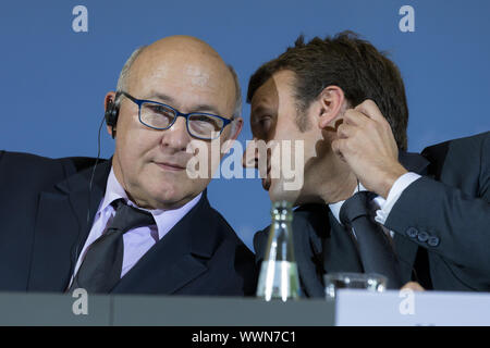 Ministres de l'économie et des finances de l'Allemagne et la France se réunir à Berlin. Banque D'Images