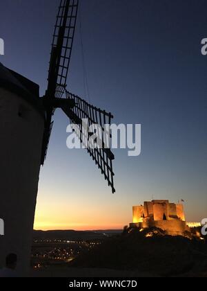 Moulins à vent de Consuegra, Tolède Banque D'Images