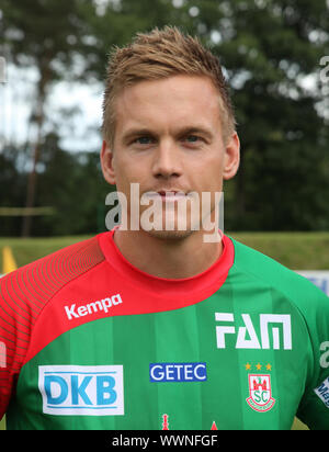 Handballspieler norwegischer Espen Lie Hansen -Saison 2014/15 SC Magdeburg, en Nationalspieler Norwegen Banque D'Images