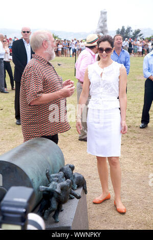 Le Prince Frederik et la princesse Mary visiter Sculpture de l'exposition La mer, Bondi, Sydney, Australie. Banque D'Images