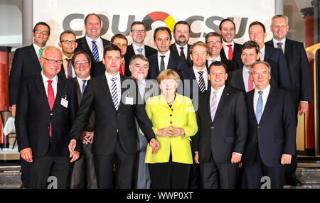 Bundeskanzlerin Dr. Angela Merkel (CDU, MdB) bei CDU/CSU-Fraktionsvorsitzendenkonferenz à Magdebourg Banque D'Images