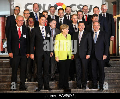 Bundeskanzlerin Dr. Angela Merkel (CDU, MdB) bei CDU/CSU-Fraktionsvorsitzendenkonferenz à Magdebourg Banque D'Images