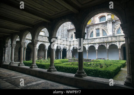 Cloître de la cathédrale de Lamego dans la vallée du Douro, Portugal Banque D'Images