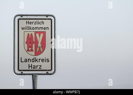 Bienvenue au Comté du Harz Banque D'Images