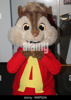 Alvin lors de la marche de Séville - loi sur Alvin et les Chipmunks Chip Road dans CinemaxX Magdeburg Banque D'Images