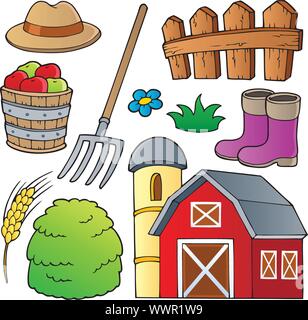 Collection thème ferme 1 Illustration de Vecteur