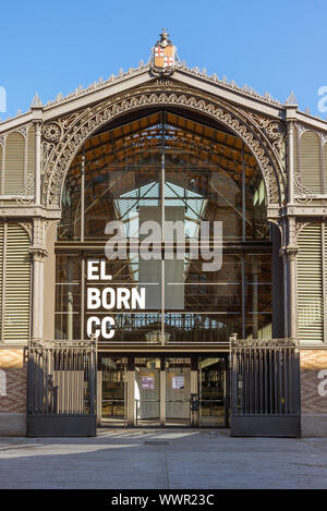 Le nouveau centre culturel et de l'ancien marché public Mercat del Born dans la Barcelona Banque D'Images