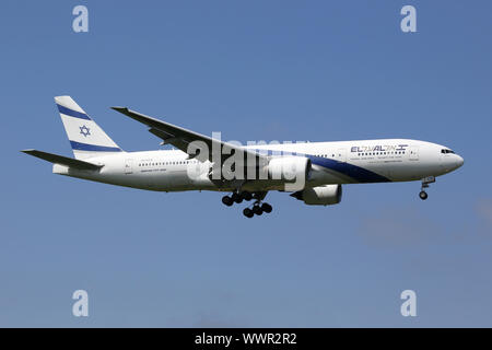 El Al Israel Airlines Boeing 777-200 Banque D'Images