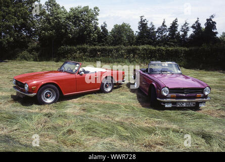 1968 &AMP ; 1974 Triumph TR6. Banque D'Images