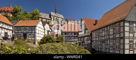 Vieille ville médiévale de Warburg, à l'Est de la Westphalie, Rhénanie-Palatinat, Allemagne, Europe Banque D'Images