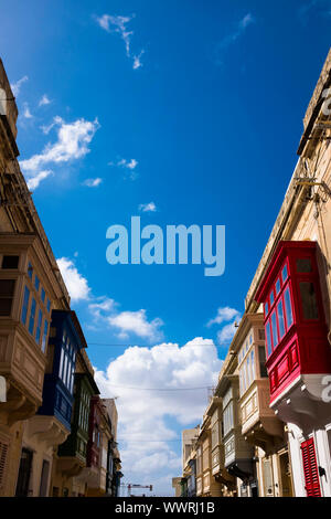 Maisons à Sliema, Malte Banque D'Images