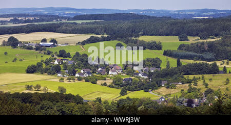 Vue depuis la tour de Panarbora à Hoff, district de Waldbroel, Nordrhein-Westfalen, Germany, Europe Banque D'Images