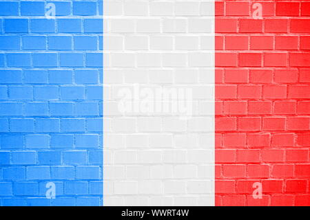Peint sur un drapeau peut être utilisé comme brickwall background Banque D'Images