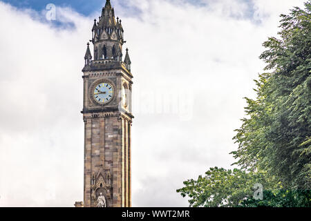 Albert Memorial Clock Tower à Belfast, en Irlande du Nord Banque D'Images