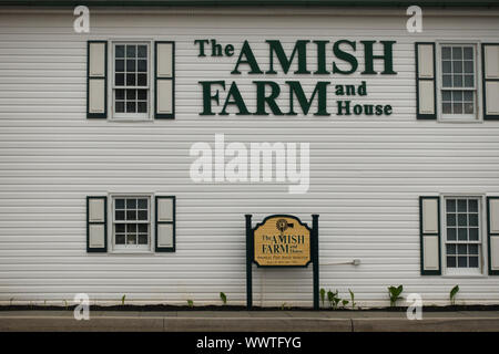 La ferme Amish et la maison Lancaster PA Banque D'Images