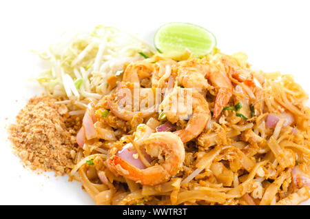 Thai Food Pad Thaï , nouilles sautés aux crevettes Banque D'Images