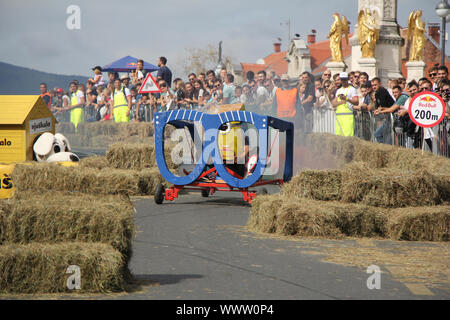 Zagreb, Croatie - 14 septembre 2019 : Zagreb Red Bull, course Soapboax drôle événement extérieur gratuit Banque D'Images