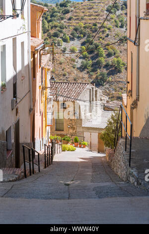 Le village El Lloar, dans la province Priorat, Espagne Banque D'Images