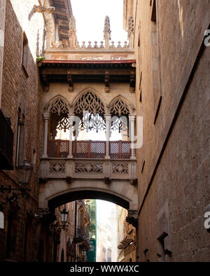 Barcelone Palau generalitat arch dans le corridor Barrio gothique Banque D'Images