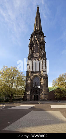 Avec la place de l'église Christuskirche Platz des europaeischen Versprechens, Bochum, Allemagne Banque D'Images