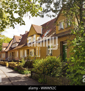 Jardin de ville et zone résidentiel de mineurs Lohberg, Dinslaken, Ruhr, Allemagne, Europe Banque D'Images