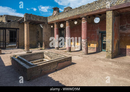 Ruines d'Herculanum, ancienne ville romaine détruite par l'éruption du Vésuve Banque D'Images