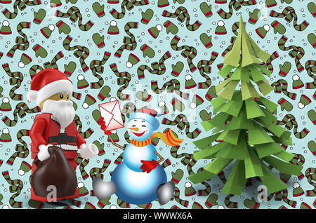 Voeux de Noël, Christmas background image. Le rendu 3D Banque D'Images