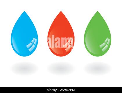 DROPS numéro Illustration de Vecteur