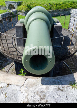 RML10 canons Mk I - Mk II Fort Hamilton Bermudes Banque D'Images