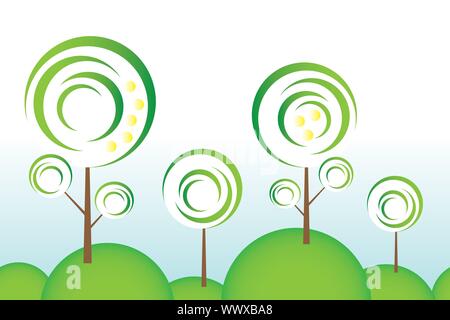 Paysage vectoriel continu Illustration de Vecteur