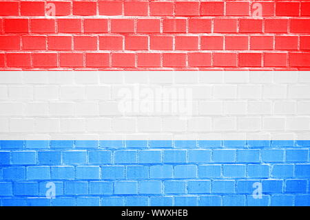 Peint sur un drapeau peut être utilisé comme brickwall background Banque D'Images