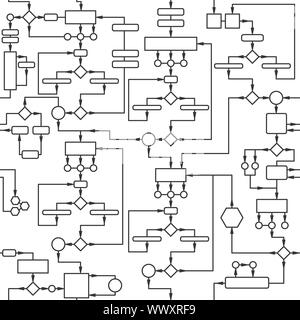 Vector seamless texture - schéma technologique Illustration de Vecteur