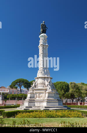 Monument d'Afonso de Albuquerque dans le centre d'Afonso de Albuquerque Square. Lisbonne. Portugal Banque D'Images