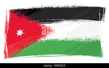 Grunge drapeau Jordanie Banque D'Images