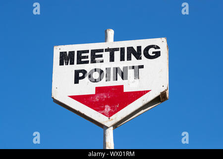 Meeting Point against a blue sky Banque D'Images