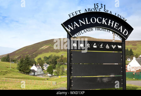 Wanlockhead le plus haut village de l'Écosse et le Royaume-Uni à 1531 pieds au-dessus du niveau de la mer Banque D'Images