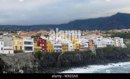 Le point de vue de la côte de l'océan puerto de la Cruz Tenerife Banque D'Images