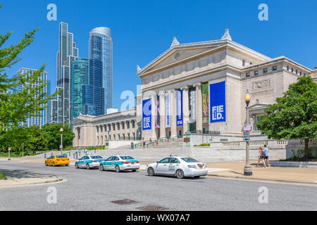 Vue sur le champ l'état de l'Art Science Museum, Chicago, Illinois, États-Unis d'Amérique, Amérique du Nord Banque D'Images