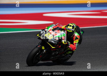 ANDREA IANNONE, pilote italien numéro 29 APRILIA RACING EN MOTOGP vendredi lors des essais libres (FP1-FP2) de la Motogp de Saint-Marin et de la Riviera Banque D'Images