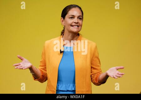 Bournmouth, UK. 16 Sep, 2019. Bournemouth, Royaume-Uni : Siobhan Benita, candidat libéral-démocrate pour le Maire de Londres répond aux libéraux-démocrates de la Conférence d'automne de 2019, au Centre International de Bournemouth, le lundi, Septembre 16, 2019 . Photo par : Julie Edwards/Alamy Live News Banque D'Images