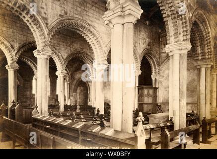 'Galilée Chapelle, Cathédrale de Durham', 1893. La cathédrale romane à Durham annonces presque entièrement à partir de la 12e siècle. C'était un site médiéval de pèlerinage en raison de la présence de la demeure de Saint Cuthbert. La Galilée ou Dame chapelle abrite les restes de Bède le Vénérable, et était le seul endroit où les femmes pouvaient le culte dans la Cathédrale pendant les temps monastique. Banque D'Images