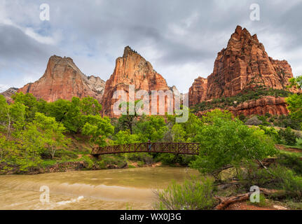 Cour des Patriarches, Zion National Park, Utah, États-Unis d'Amérique, Amérique du Nord Banque D'Images