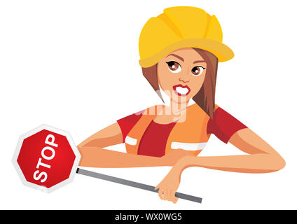 Femme vous demande d'arrêter Banque D'Images