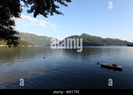 Paysage du lac de Lugano Banque D'Images