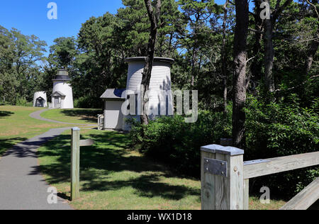 Les trois soeurs de Nauset aka les trois soeurs phares à Eastham.Cape Cod National Seashore. Eastham. Massachusetts.États-Unis Banque D'Images