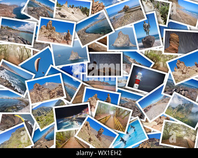 Un collage de mes meilleures photos de voyage Tenerife Banque D'Images